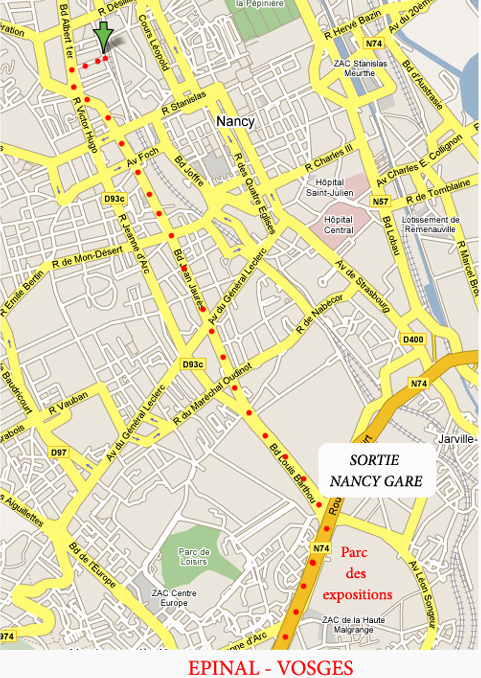 Plan depuis Epinal
