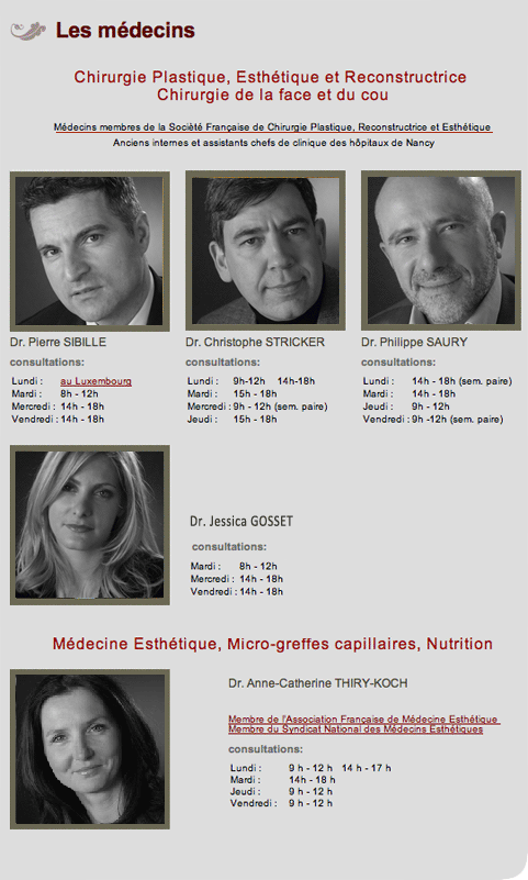 Sibille, Saury, Stricker, Gosset et Thiry-Koch
