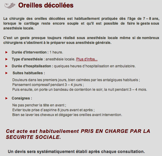 oreilles décollés