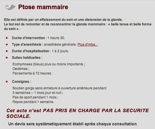 ptose mammaire