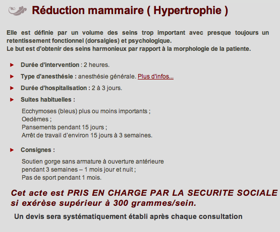 reduction mammaire