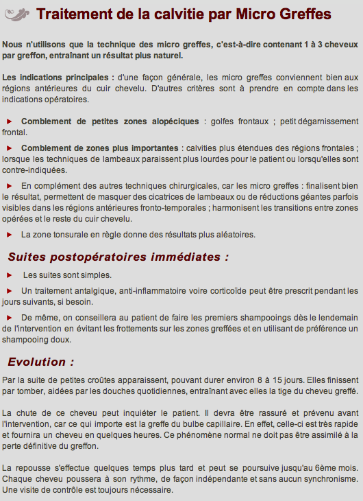 Traitement Calvitie